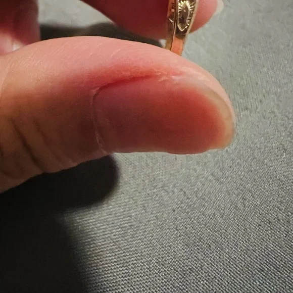 Vintage 10K Gold Diamond Star Midi Ring / Pinky Ring Size 1.5